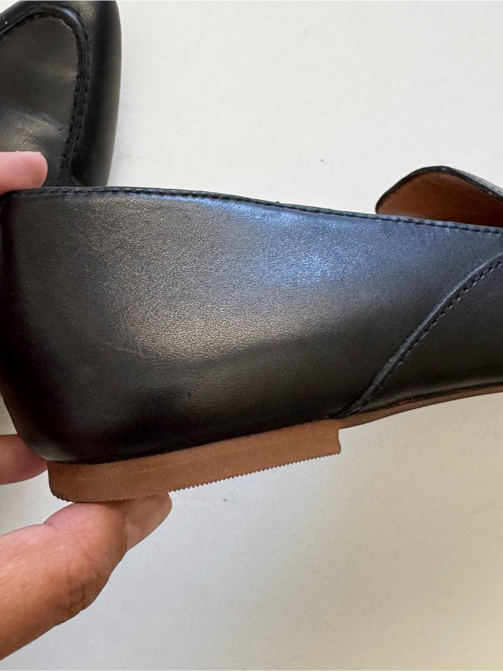 Madewell Black Frances Skimmer Pointed Leather Slip-On Loafers size 8.5 - Picture 5 of 7